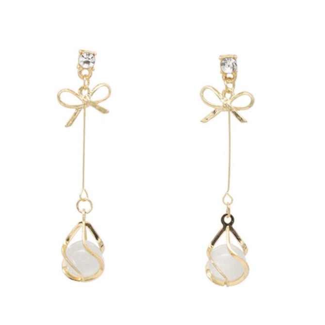 Opal Drop Long Earrings